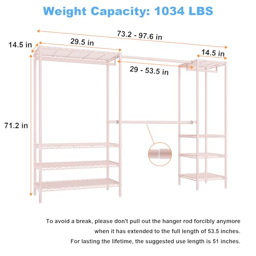 E11 Heavy Duty Closet Garment Rack