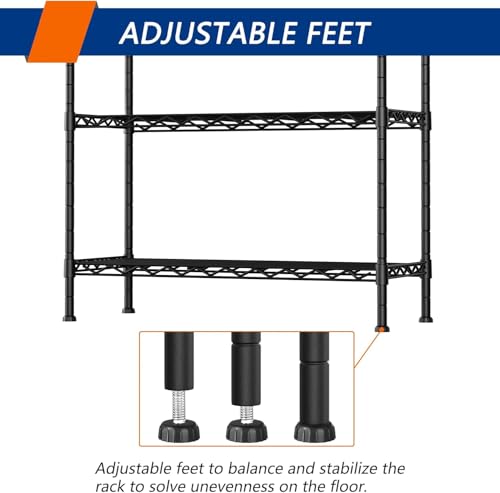 5 Shelf Adjustable Heavy Duty Storage Shelving Unit