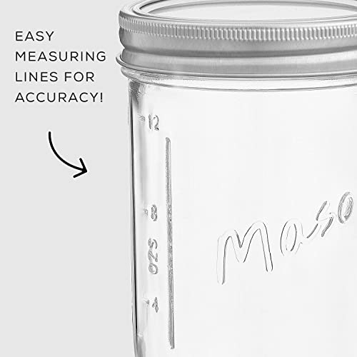 16 Oz Mason Jars With Lids (6 Count)