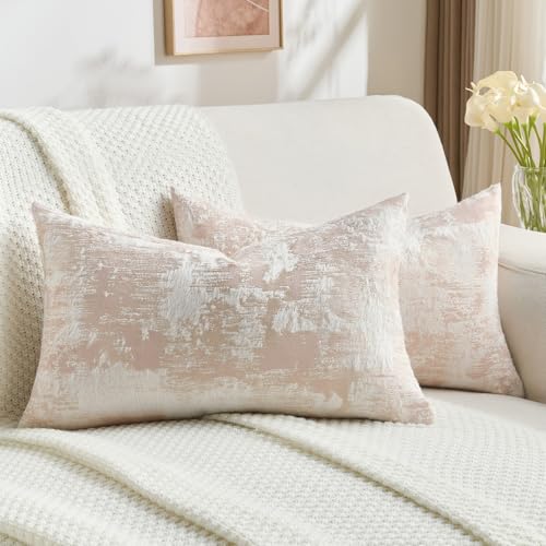 Pack of 2 Faux Cashmere Throw Pillow Covers 12x20 Inch