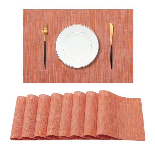 Orange Placemats Set of 8 (8 Count)