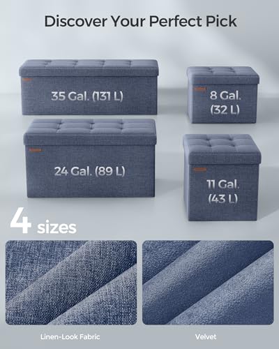 43.3 Inches Folding Storage Ottoman Bench