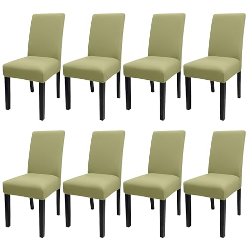 Sage Green Chair Covers for Dining Room Set of 8