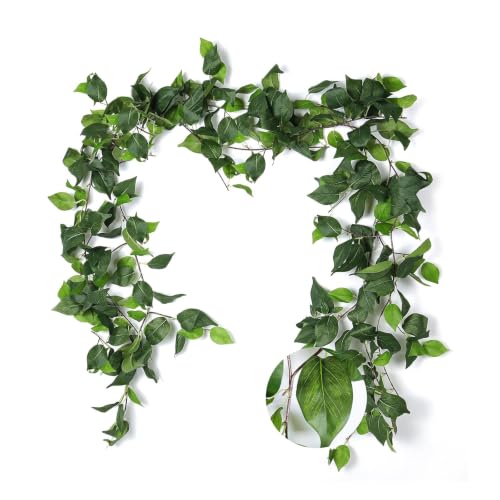 3Pc Fake Vines Artificial Ivy Garland Silk Pothos Leaf Plant 6.3Ft (18.9 Foot)