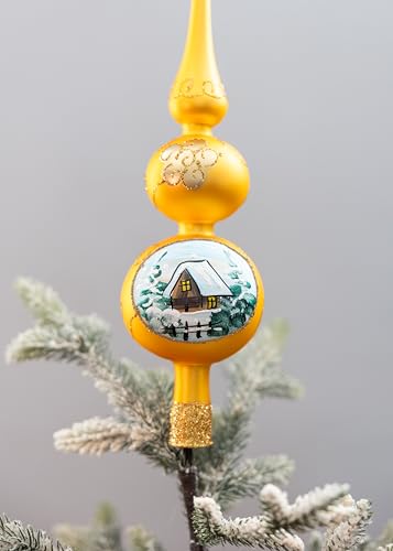 Christmas Tree Topper Mouth Blown Tree Topper Christmas Tree Topper Hand Decorated Made in Poland