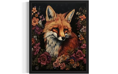 Fox and Flower Unframed Poster Art Print