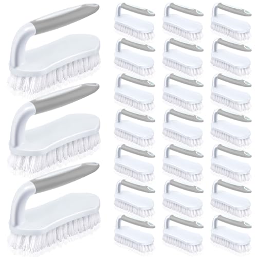 24 Pcs Scrub Brush Bulk for Cleaning with Handle