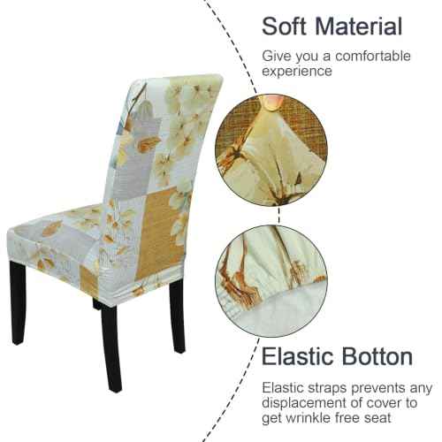 Pattern Chair Covers for Dining Room Set of 2
