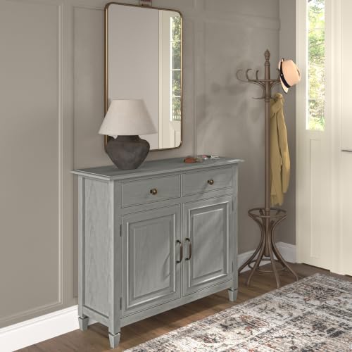 Connaught 40" Wide Solid Wood Cabinet in Fog Grey