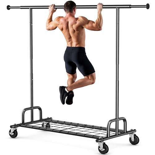 Clothes Rack Collapsible Clothing Rack Capacity 525LBS Black