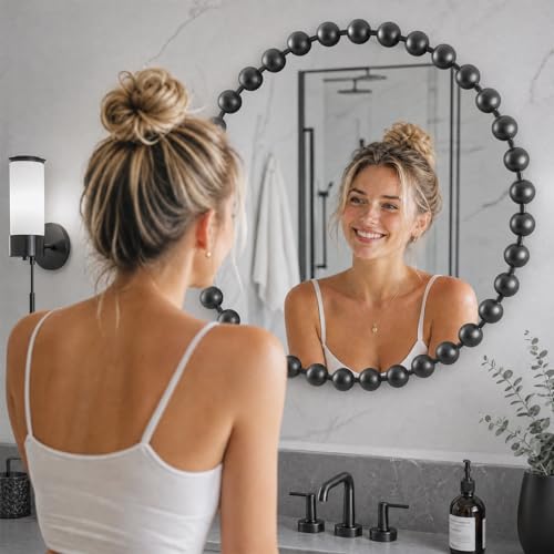 36 inch Black Round Mirror