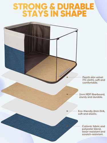 4 Pack Fabric Closet Storage Bins for Shelves (4 Count)