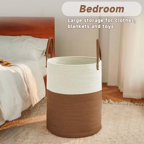 80L Cotton Rope Laundry Basket Hamper