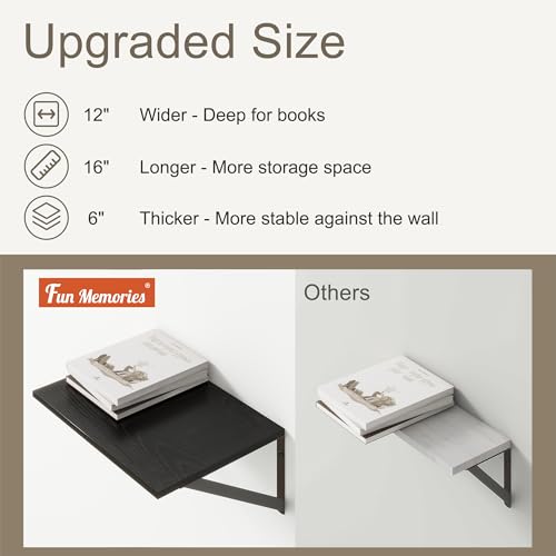 Deep Floating Shelves for Wall