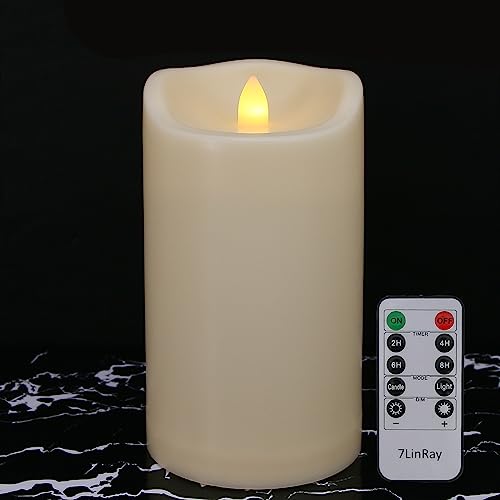 4" x 8" Outdoor Candles with Remote Timer Large Battery Operated Candles