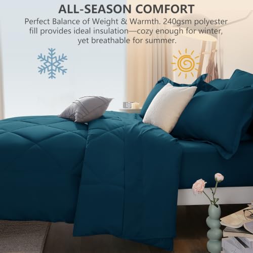 King Size Comforter Set Lyons Blue