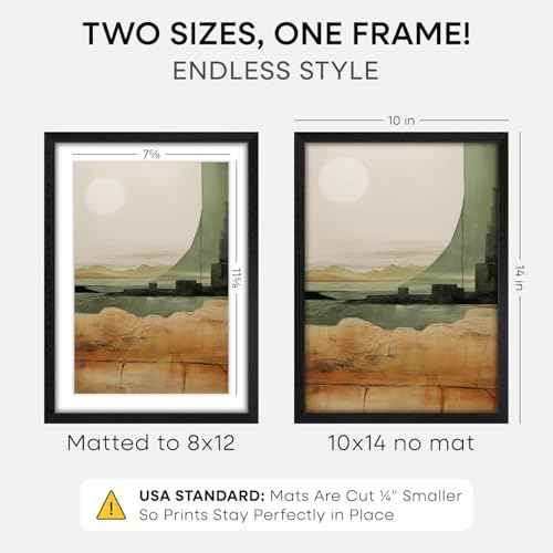 10x14 Black Oak Picture Frame (2 Count)