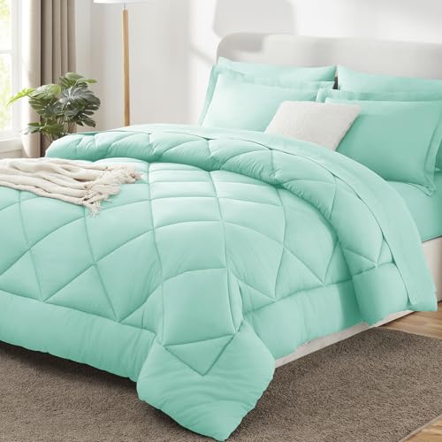 King Size Comforter Set Mint Green