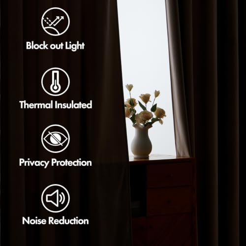 Light Taupe Velvet Pinch Pleat Blackout Curtains W52 X L96 Inches