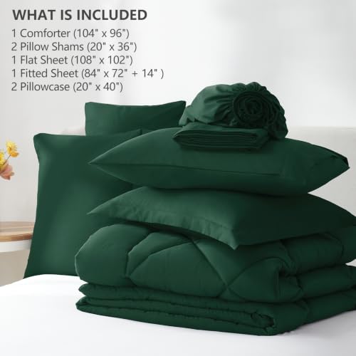 California King Comforter Set Emerald Green