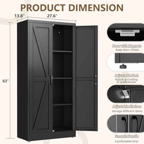 Black Metal Storage Cabinet