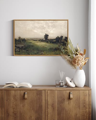 Framed Canvas Wall Art Vintage Decor