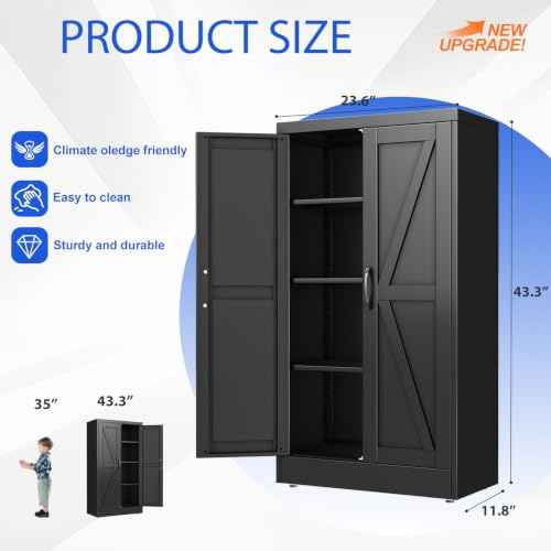 43.3'' Tall Kitchen Pantry Cabinet
