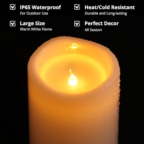 8" x 4" Large Outdoor Flameless Candles (2 Count)