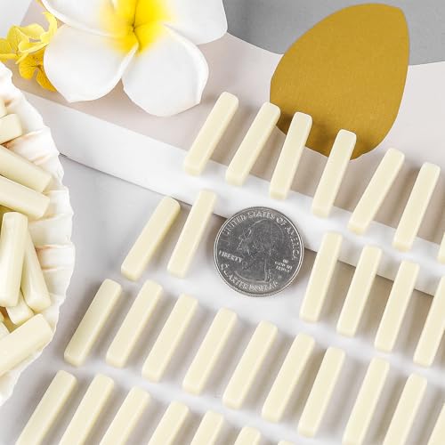 150g Ivory Strips Glass Mosaic Tiles for Crafts Bulk (5.29 Ounce)