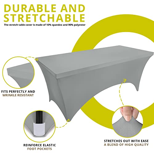 Spandex Table Cloth 2 Pack [6FT (2 Count)