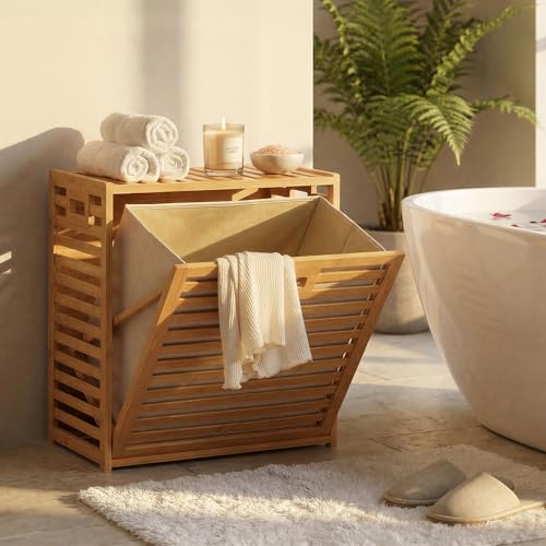 Tilt Out Laundry Hamper with Shelf