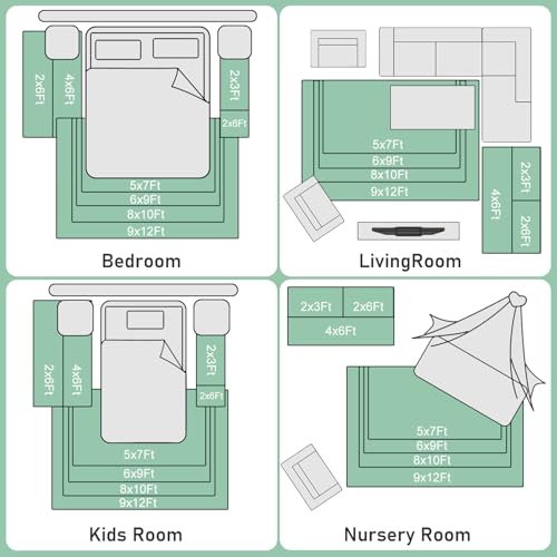 6x9 Feet Shaggy Area Rug (54 Sq Ft)