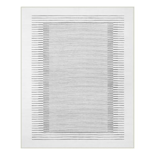 Washable Striped 8x10 Rugs for Living Room (80 Sq Ft)