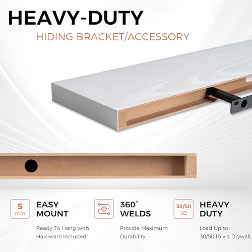 36Inch Floating Shelves for Wall 2 Pack Wood Shelves for Kitchen (2 Count)