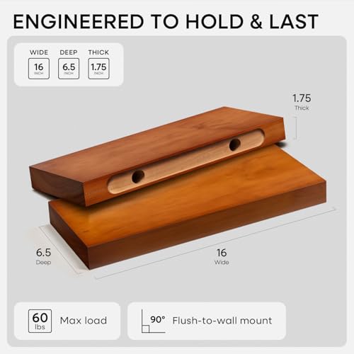 16 Inch Floating Shelves (2 Count)