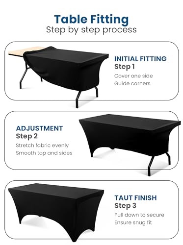 Spandex Table Cloth 4 Pack [4FT (4 Count)