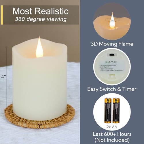 Flameless Candles Battery Operated with Timer