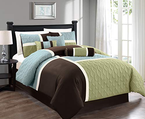 7 Piece Quilted Patchwork Comforter Set