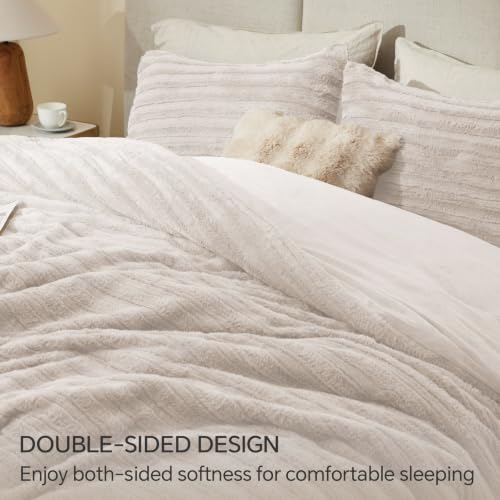 Faux Fur Queen Comforter Set