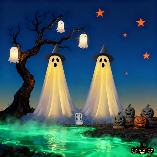 2 Pack Halloween Decorations Outdoor Indoor (Big Ghost)