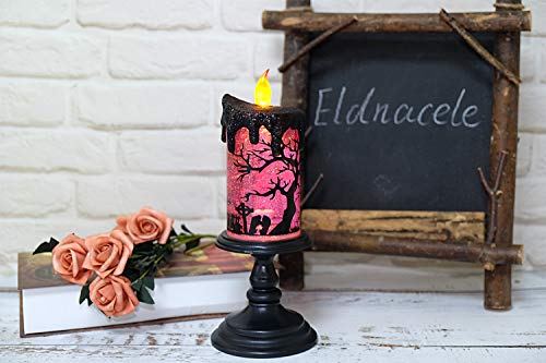 Ghosts Halloween Snow Globe Flameless Candle Battery Operated