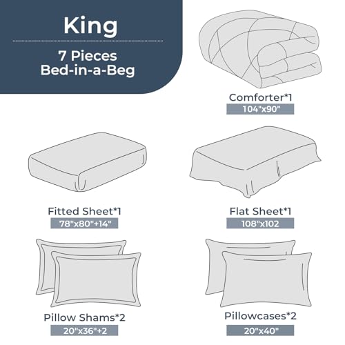 7 Piece King Comforter Set