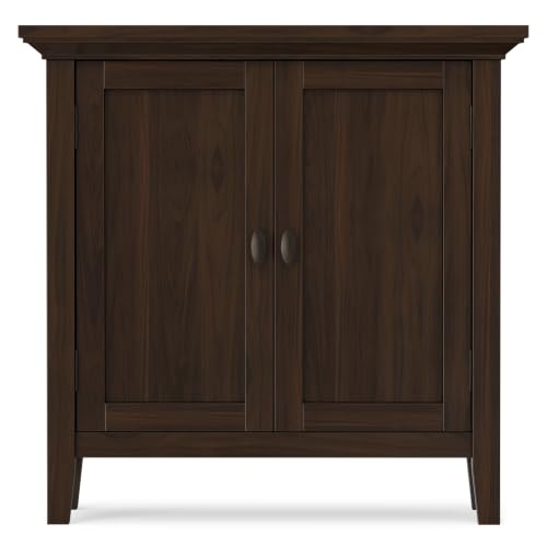 Redmond 32" Wide Solid Wood Cabinet in Brunette Brown