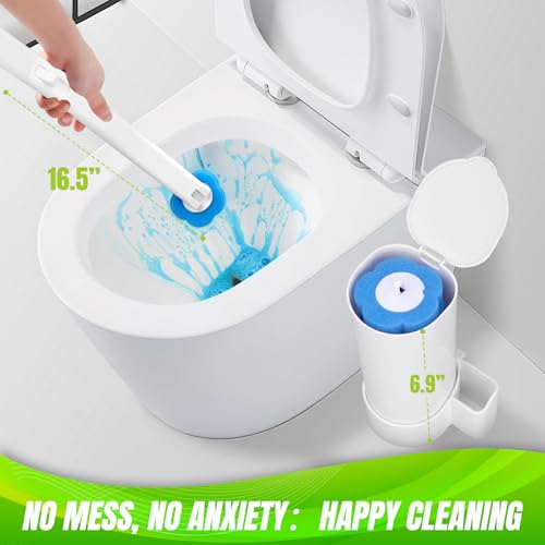 Disposable Toilet Brush with 48pcs Toilet Wand Refills