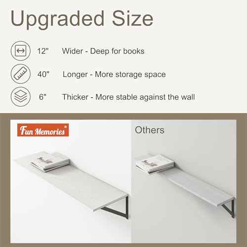 40 Inch Floating Shelves
