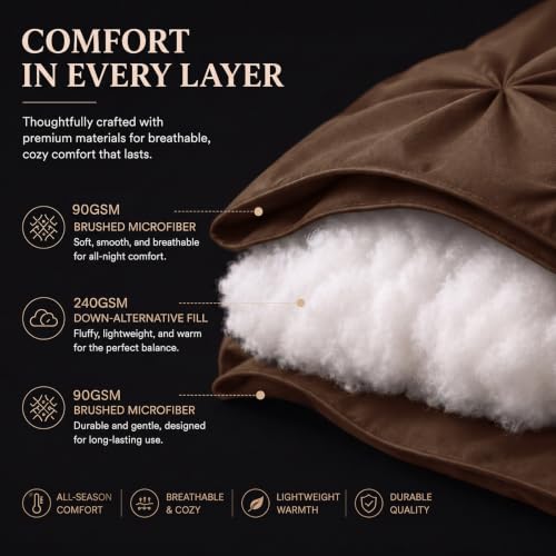 King Size Comforter Set Brown