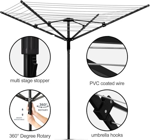 Heavy Duty Outdoor Umbrella Drying Rack