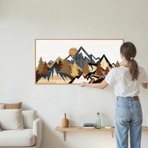 Vintage Mountain Framed Canvas Wall Art