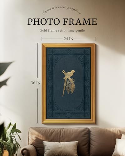Vintage Gold Framed Wall Art for Living Room