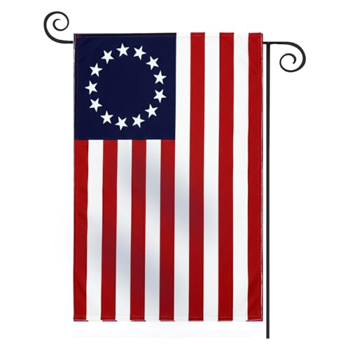 Betsy Ross Flag Garden Flags 12x18 Inch Double Side 250 Anniversary 13 Star USA Yard Flag Colonies for Outside Patriotic